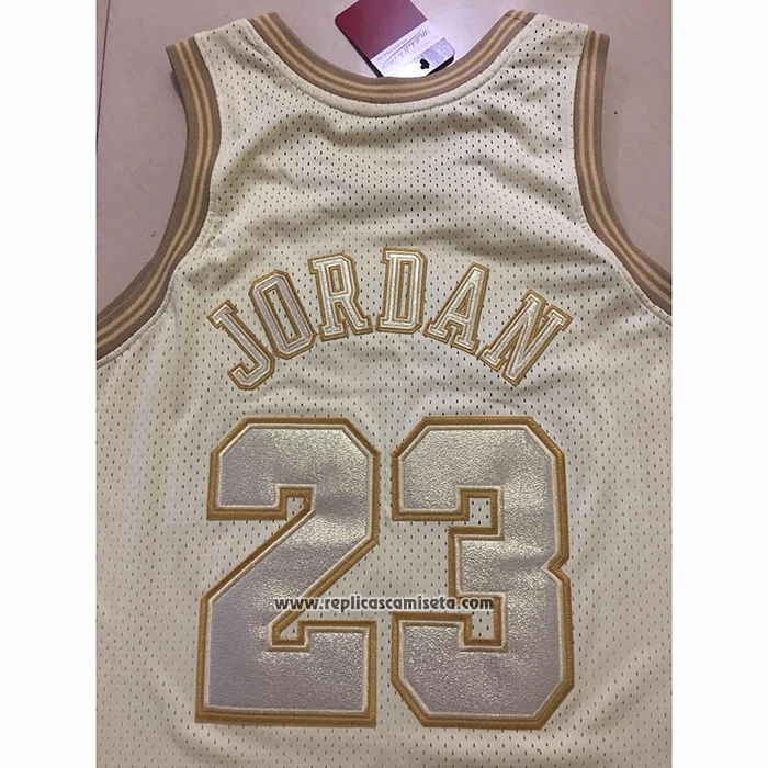 Camiseta Chicago Bulls Michael Jordan #23 Mitchell & Ness 1997-98 Oro